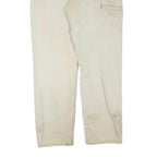 CARHARTT Mens Regular Fit Beige Cotton Blend Trousers W36 L32 Workwear Zip