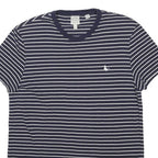JACK WILLS Mens Navy & White Striped T-Shirt XS Short Sleeve Crew Neck Classic
