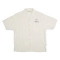 EAGLE DRY GOODS Mens White Silk Casual Shirt M FormFactor Sequoia Team Logo