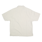 EAGLE DRY GOODS Mens White Silk Casual Shirt M FormFactor Sequoia Team Logo