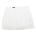 ADIDAS Womens White Cotton Blend Mini Skort S Sports Casual Stretch Fit