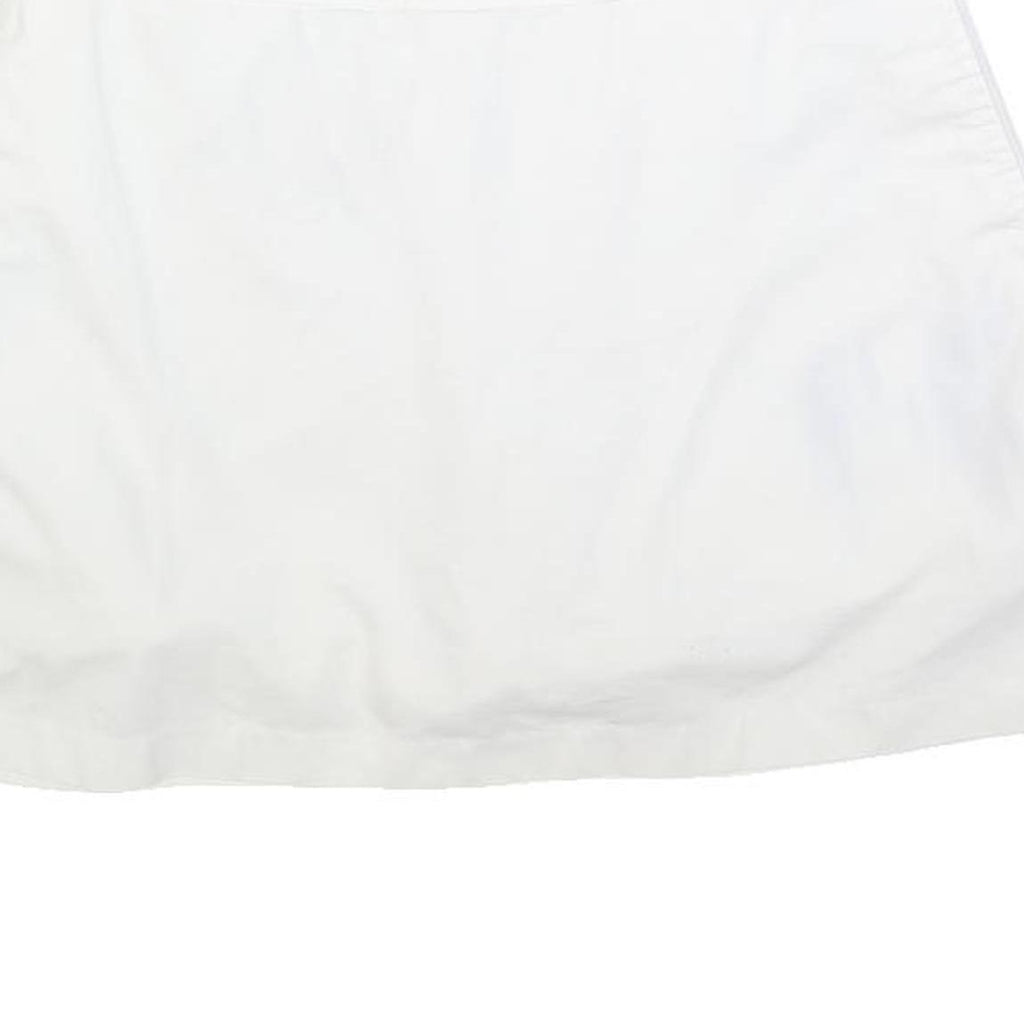 ADIDAS Womens White Cotton Blend Mini Skort S Sports Casual Stretch Fit