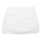 ADIDAS Womens White Cotton Blend Mini Skort S Sports Casual Stretch Fit