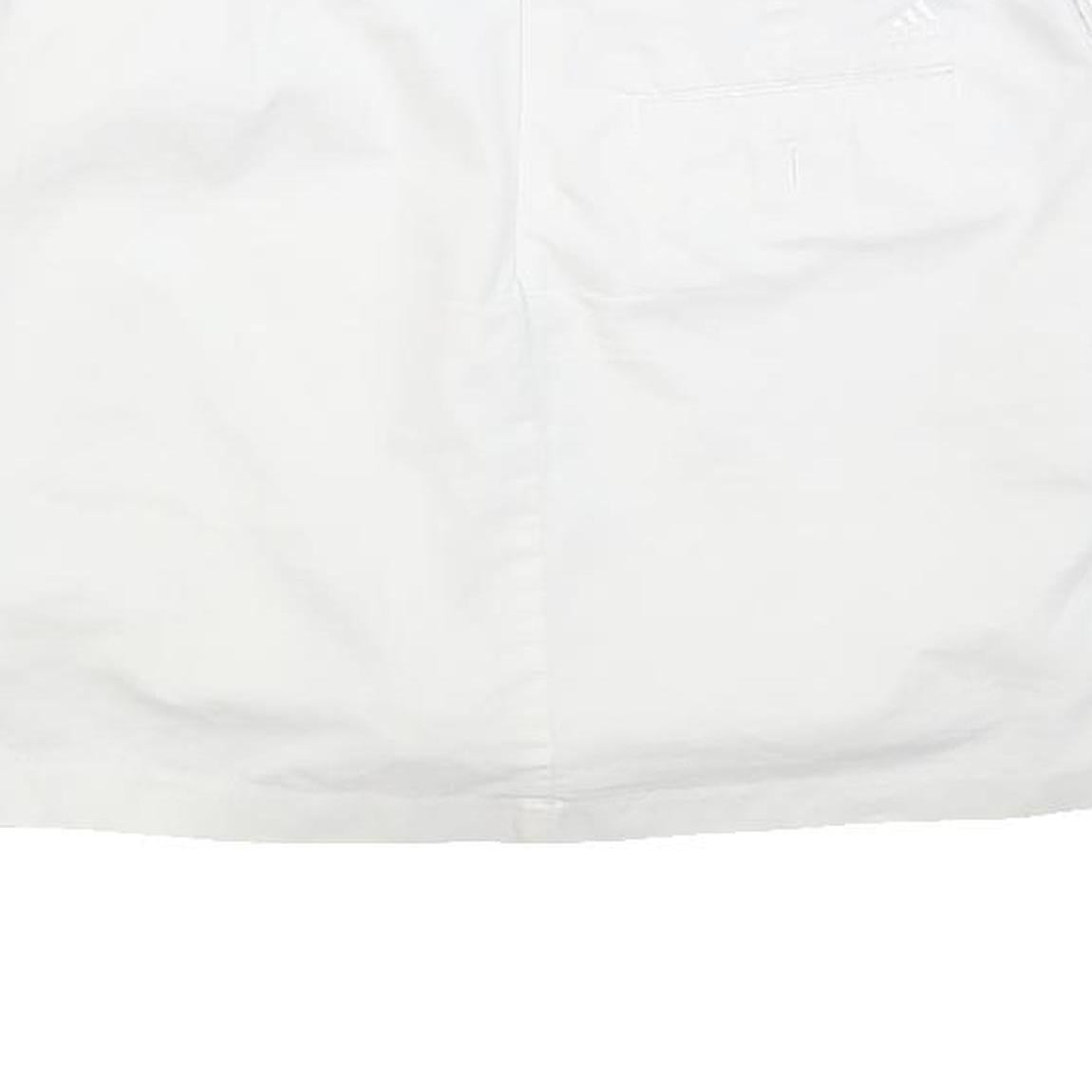 ADIDAS Womens White Cotton Blend Mini Skort S Sports Casual Stretch Fit