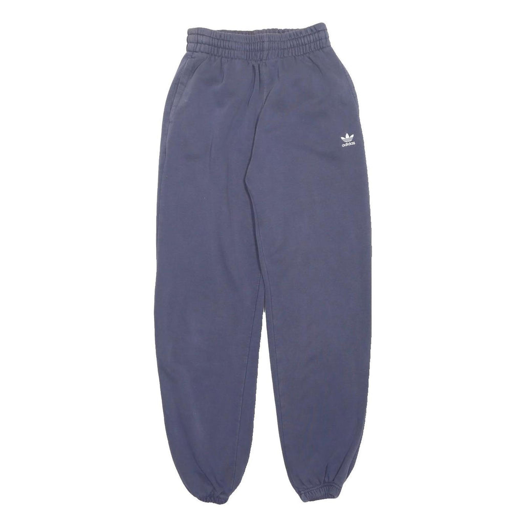 ADIDAS Womens Joggers Blue Slim Tapered UK 10 W25 L28 Trefoil Logo Casual