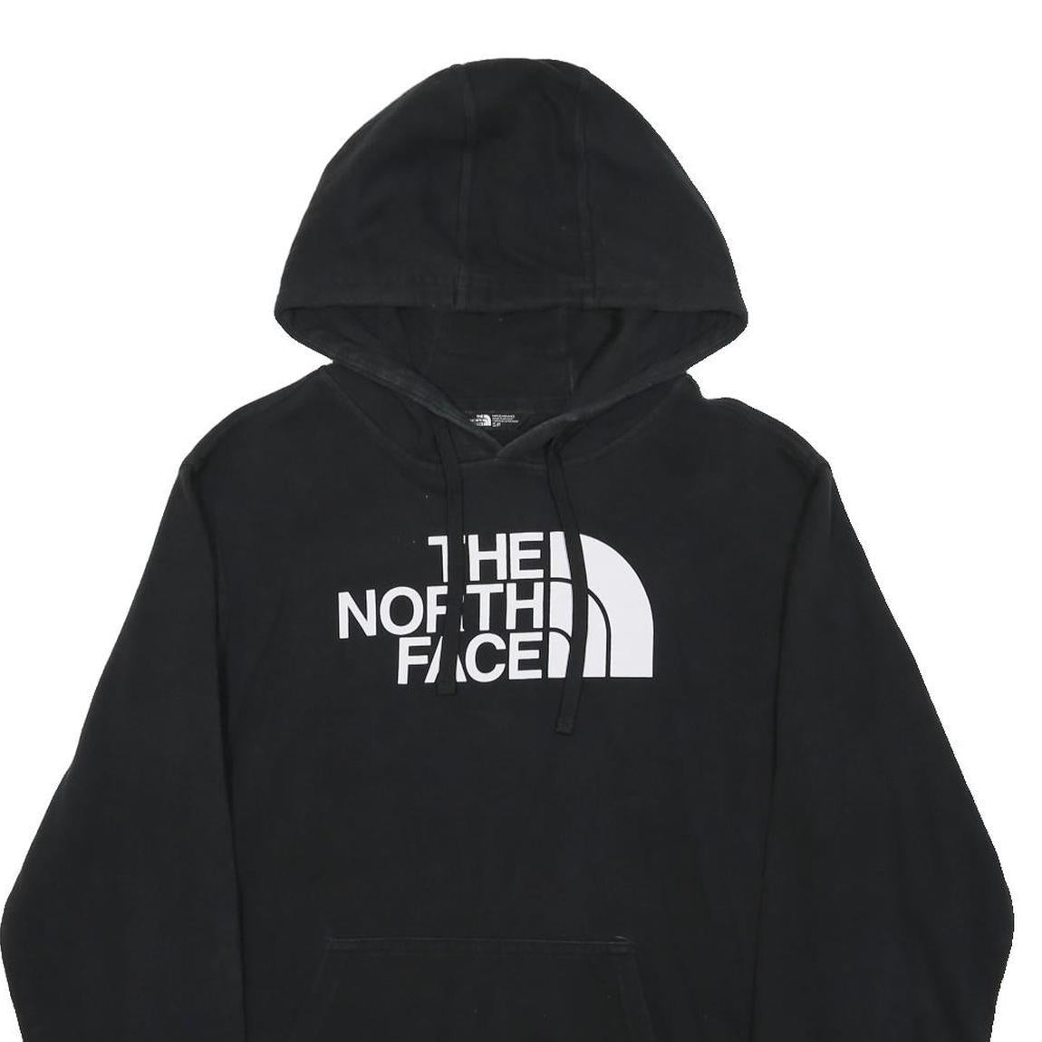 THE NORTH FACE Mens Black Hoodie S Cotton Blend Pullover Casual Logo Sweatshirt