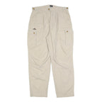 NOMAD Womens Cotton Blend Beige Relaxed Straight Trousers W34 L32 Casual Cargo