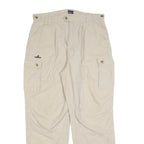 NOMAD Womens Cotton Blend Beige Relaxed Straight Trousers W34 L32 Casual Cargo