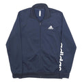 ADIDAS Mens Blue Jacket L Polyester Zip Logo Track Sportswear