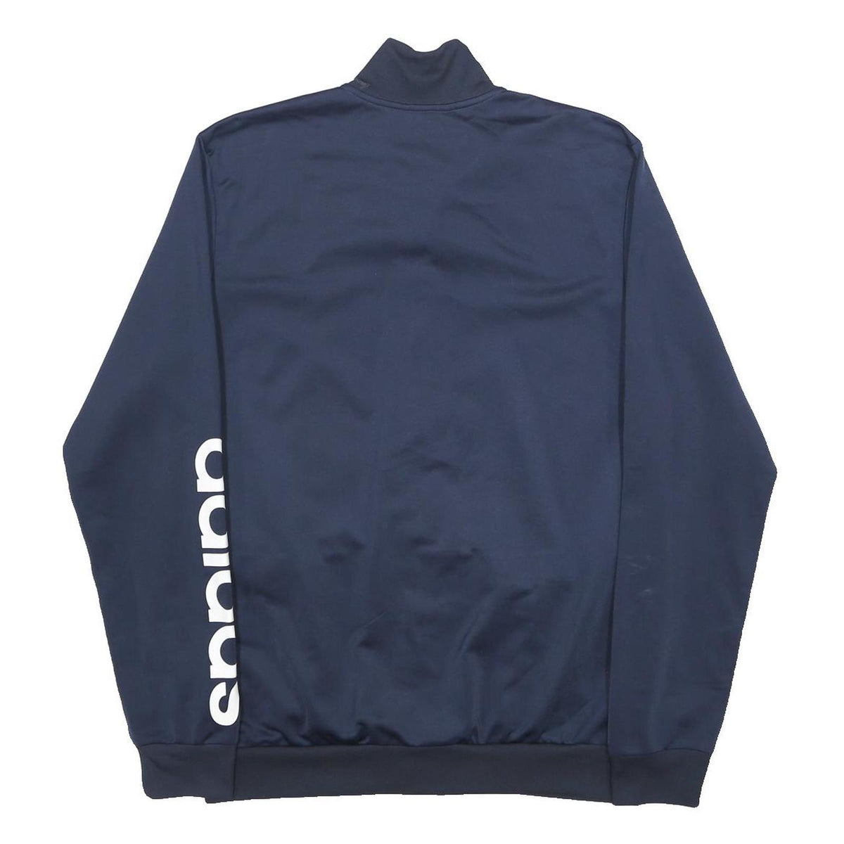 ADIDAS Mens Blue Jacket L Polyester Zip Logo Track Sportswear