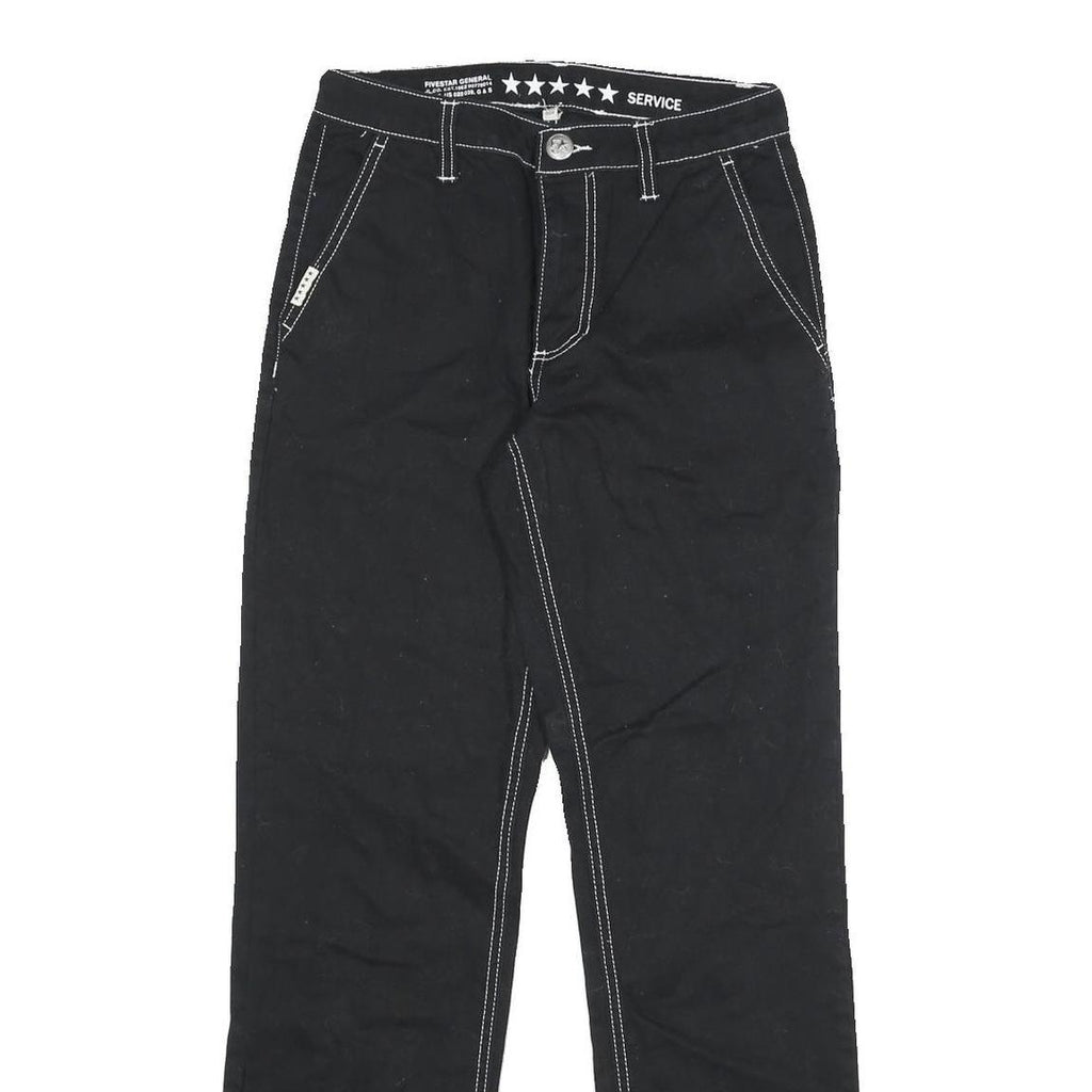 FIVE STAR Womens Black Regular Fit Straight Denim Jeans Cotton Blend W26 L30