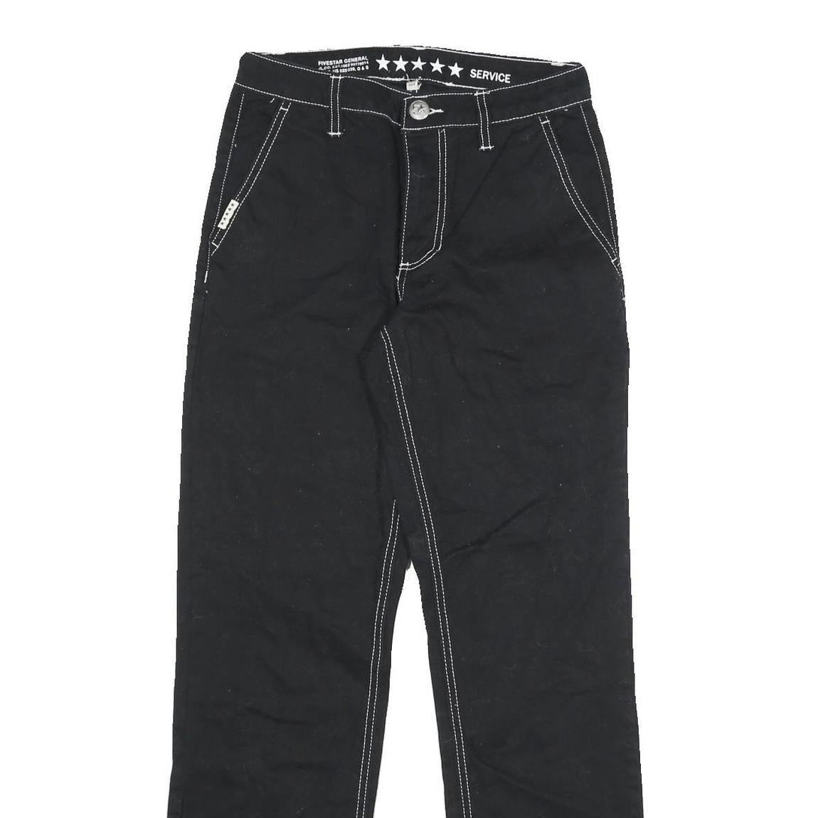 FIVE STAR Womens Black Regular Fit Straight Denim Jeans Cotton Blend W26 L30