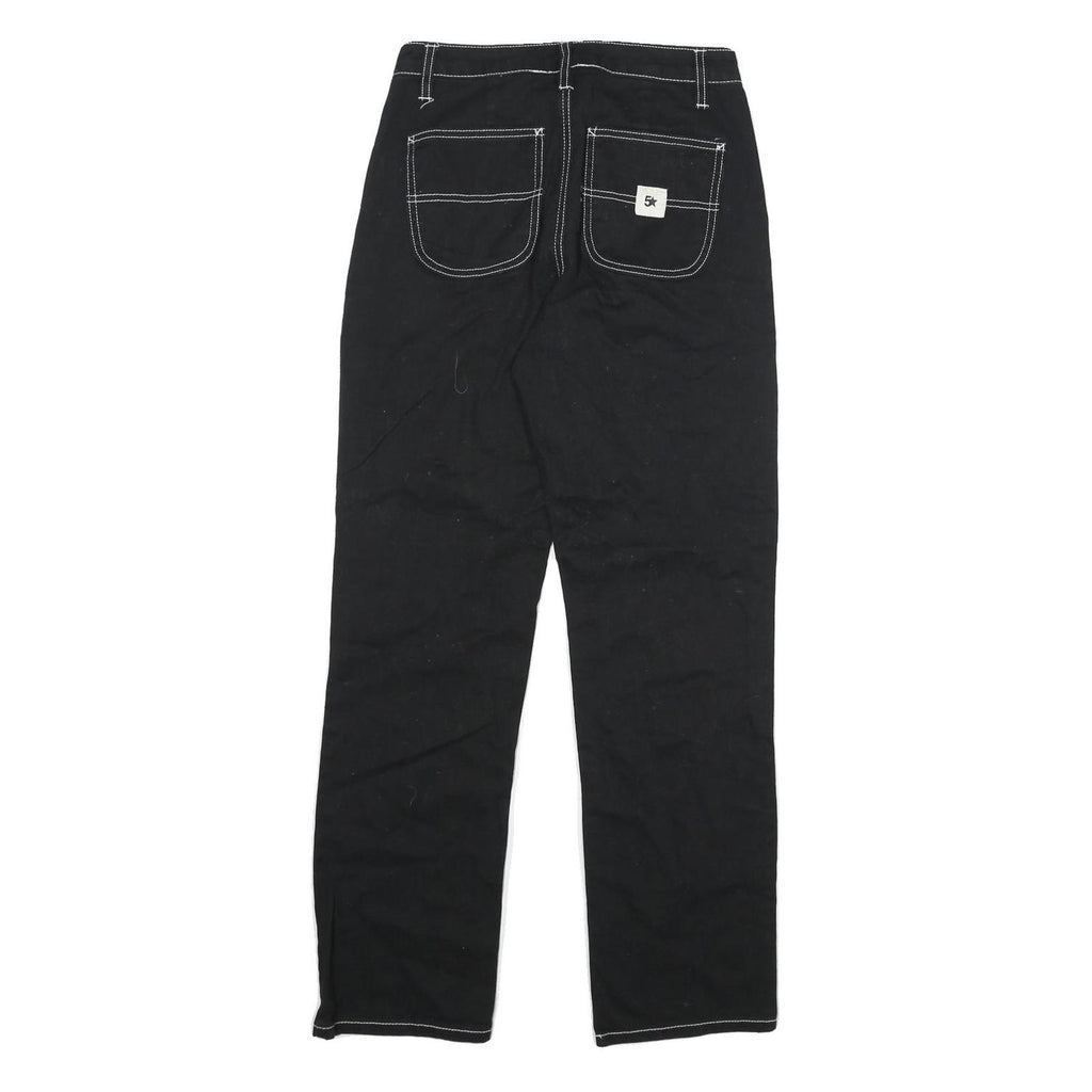 FIVE STAR Womens Black Regular Fit Straight Denim Jeans Cotton Blend W26 L30