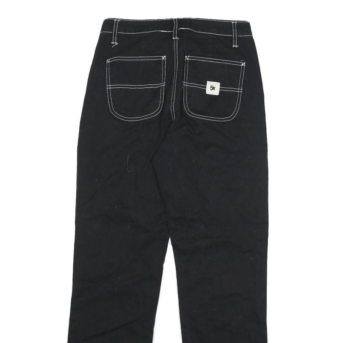 FIVE STAR Womens Black Regular Fit Straight Denim Jeans Cotton Blend W26 L30