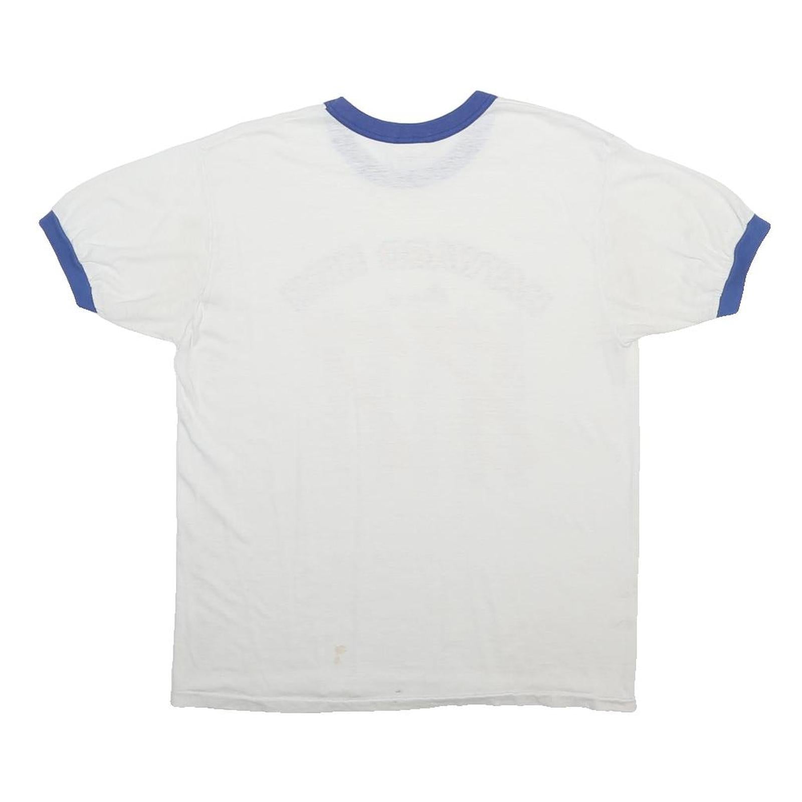 STEDMAN Boys White & Blue Hayward High Class Of 87 Graphic T-Shirt L Short
