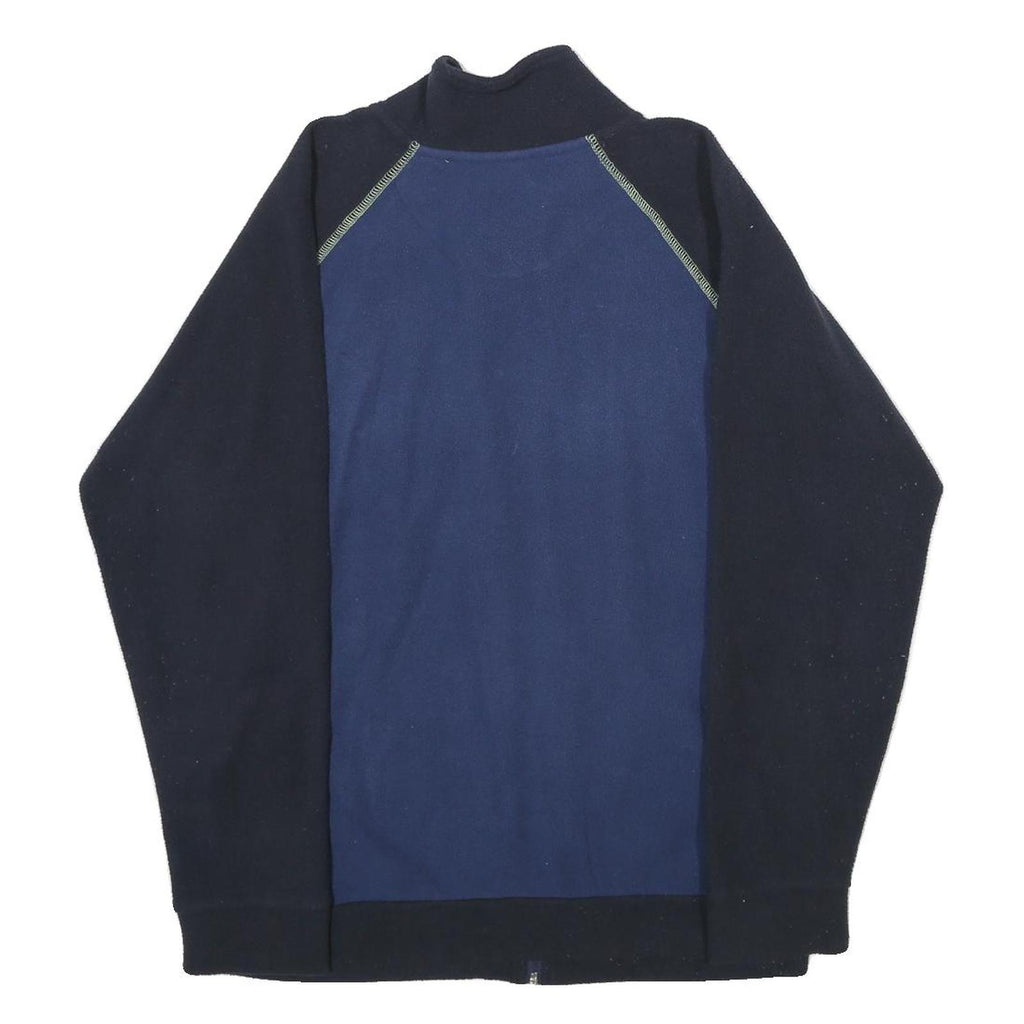 LLABEL Mens Navy Blue & Black Zip Polyester Jacket M Casual Outdoor Wear