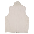 MODE MILLE Mens Beige Outdoor Jacket L Cotton Blend Woven Plain Zip Utility Vest