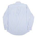 TOMMY HILFIGER Mens Blue & White Striped Shirt M Button Down Long Sleeve Cotton