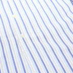 TOMMY HILFIGER Mens Blue & White Striped Shirt M Button Down Long Sleeve Cotton