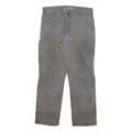 CARHARTT Mens Relaxed Fit Grey Cotton Blend Trousers W38 L32 Workwear Casual