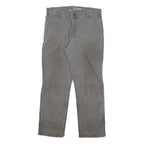 CARHARTT Mens Relaxed Fit Grey Cotton Blend Trousers W38 L32 Workwear Casual