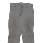 CARHARTT Mens Relaxed Fit Grey Cotton Blend Trousers W38 L32 Workwear Casual