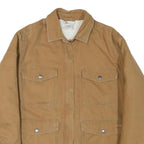 DICKIES Womens Beige Cotton Blend Zip Jacket S Plain Workwear Utility