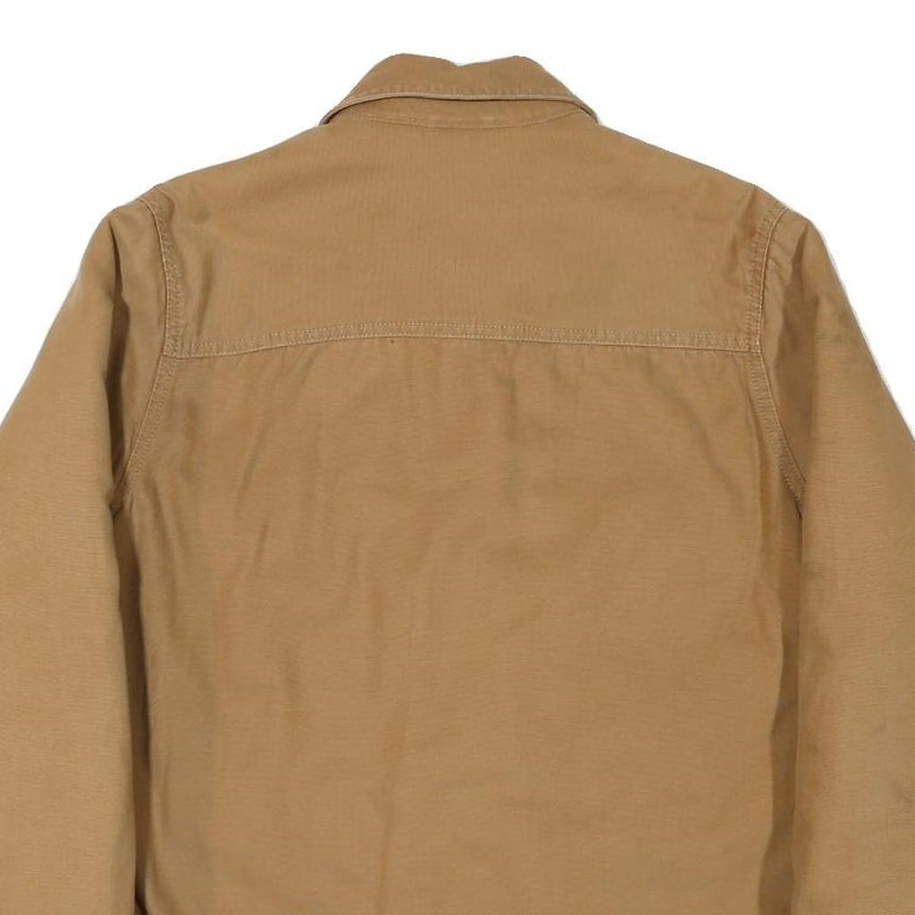 DICKIES Womens Beige Cotton Blend Zip Jacket S Plain Workwear Utility