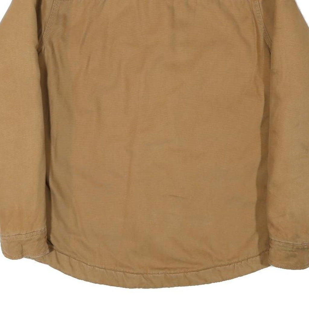 DICKIES Womens Beige Cotton Blend Zip Jacket S Plain Workwear Utility