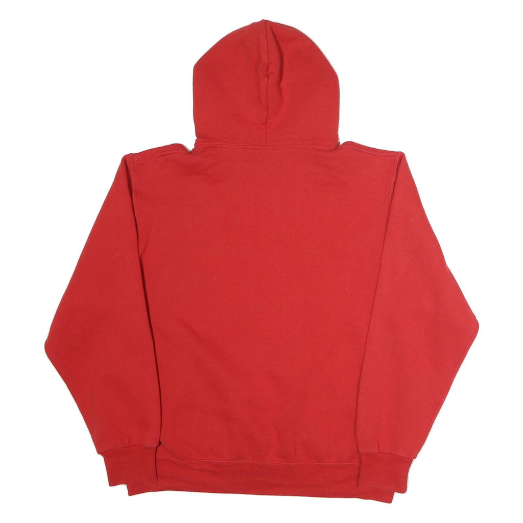 RUSSELL ATHLETIC Mens Red Collared Pullover L Cotton Jersey Plain Long Sleeve