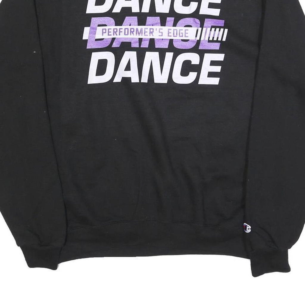 CHAMPION Mens Black Dance Crew Neck M Sweatshirt Performer’s Edge Graphic