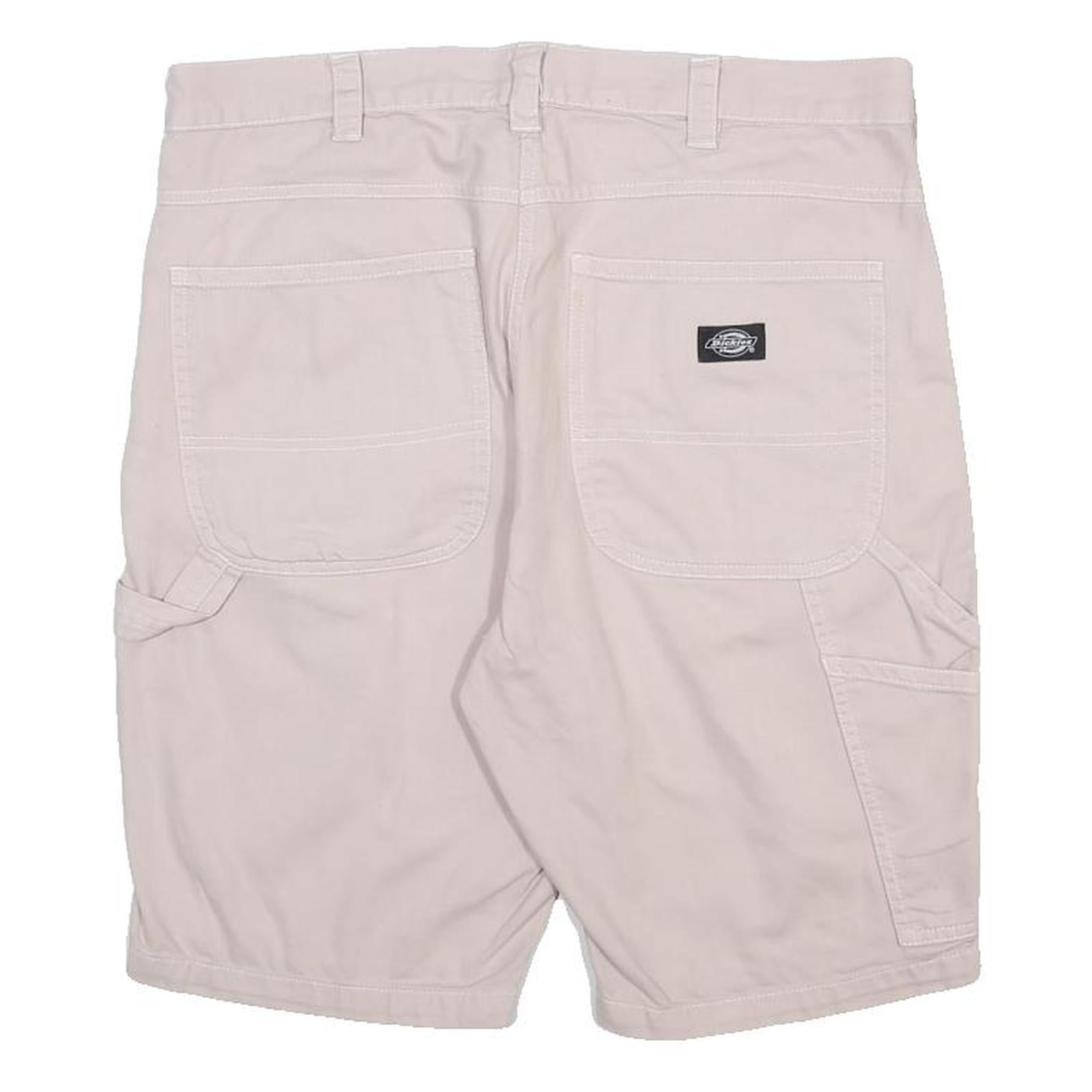 DICKIES Mens Shorts Beige Casual Cotton M W34 Workwear Pocket Detail