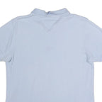 TOMMY HILFIGER Mens Blue Slim Fit Short Sleeve Plain Polo Shirt L