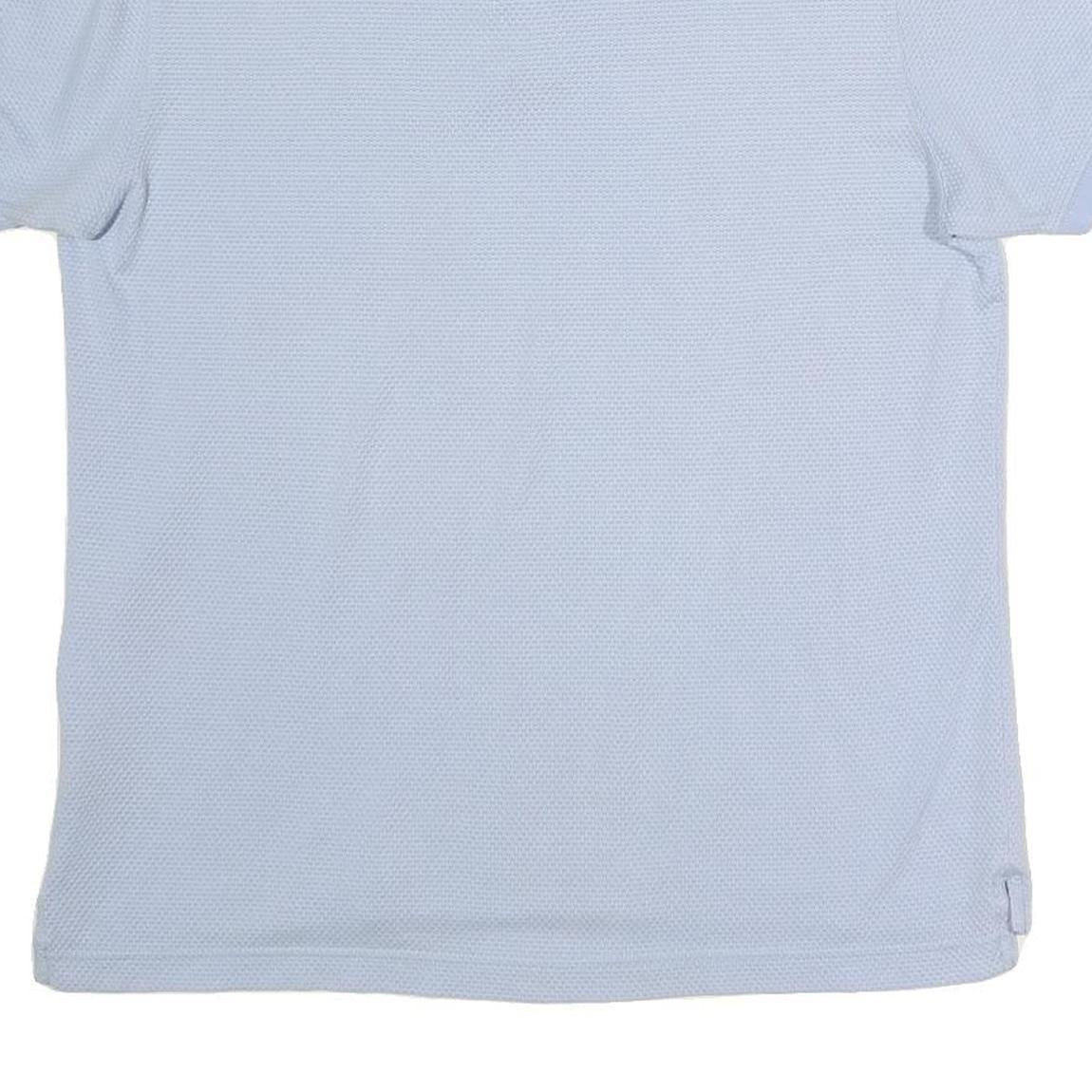 TOMMY HILFIGER Mens Blue Slim Fit Short Sleeve Plain Polo Shirt L