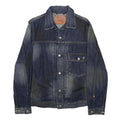 LEVI'S Mens Blue Cotton Blend Denim Jacket M Button Closure Classic Fit Casual