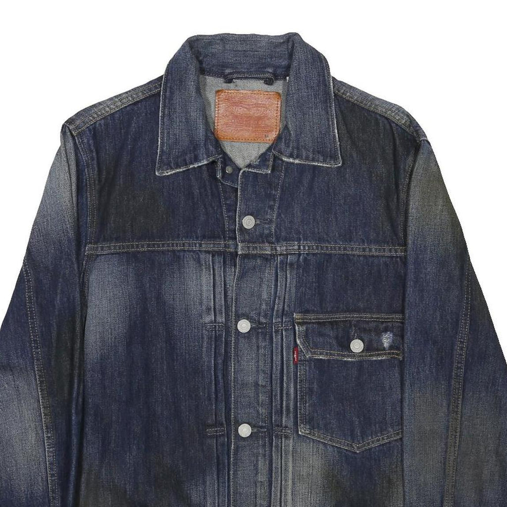 LEVI'S Mens Blue Cotton Blend Denim Jacket M Button Closure Classic Fit Casual