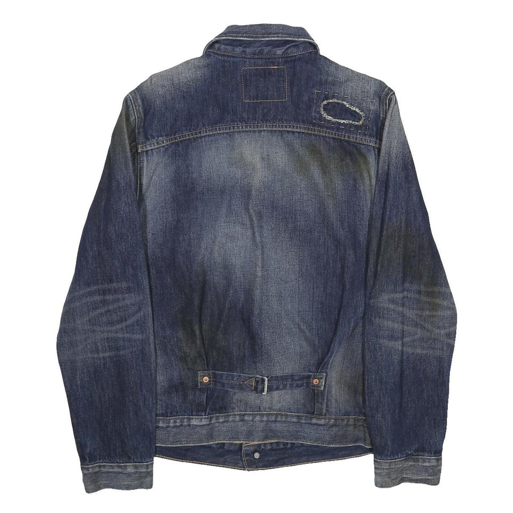 LEVI'S Mens Blue Cotton Blend Denim Jacket M Button Closure Classic Fit Casual