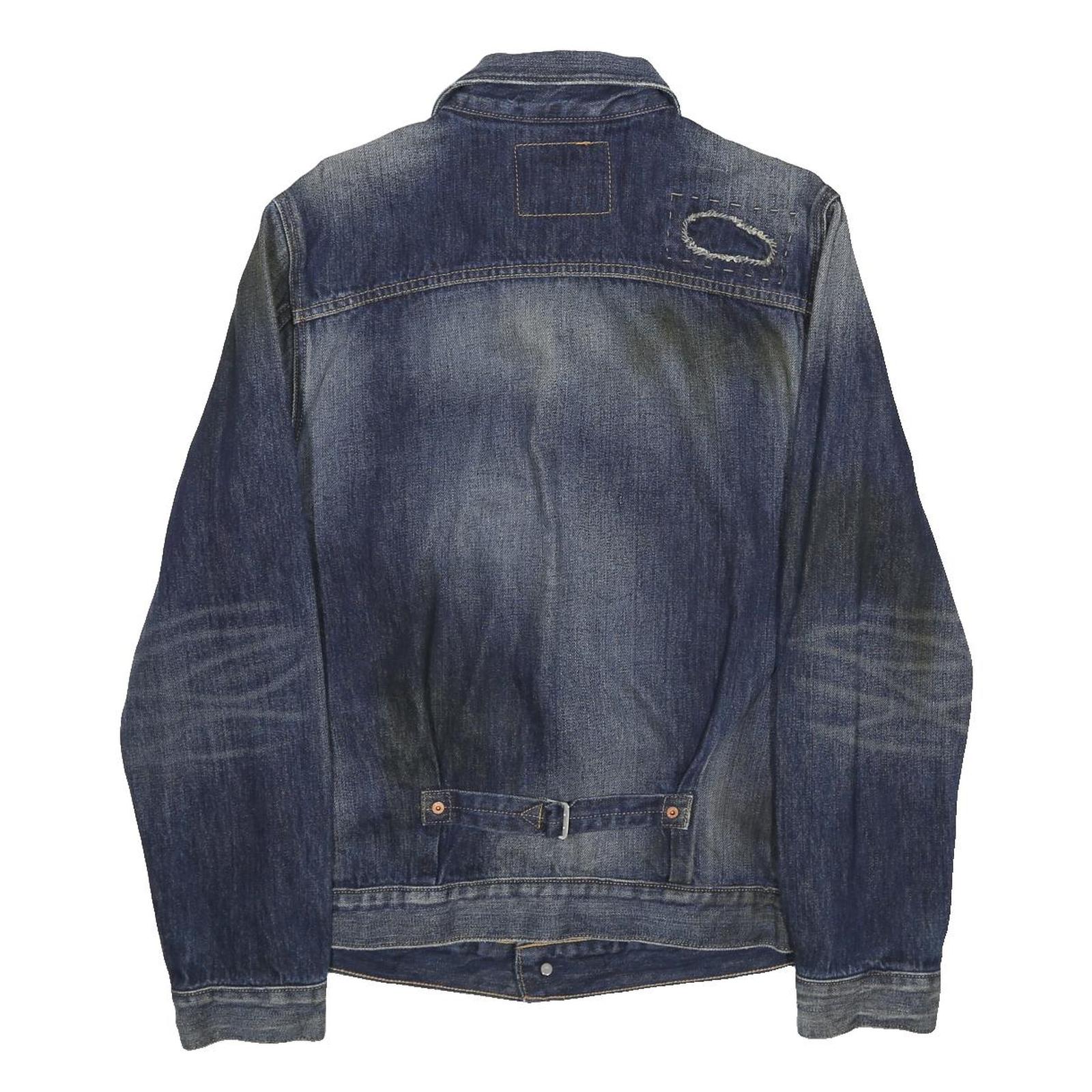 LEVI'S Mens Blue Cotton Blend Denim Jacket M Button Closure Classic Fit Casual