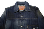 LEVI'S Mens Blue Cotton Blend Denim Jacket M Button Closure Classic Fit Casual