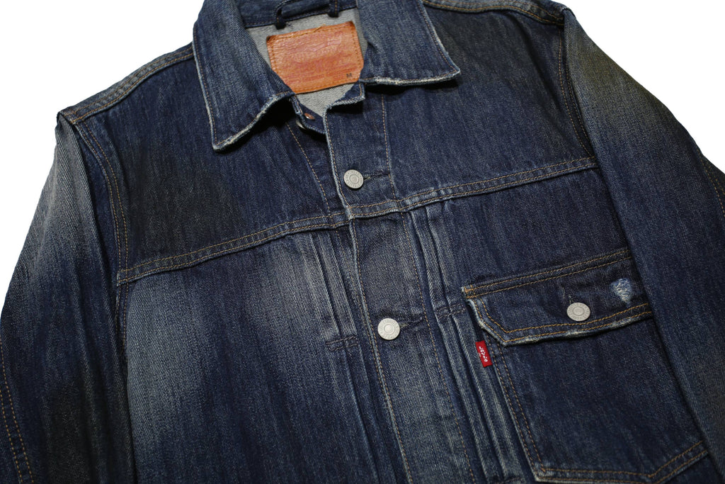 LEVI'S Mens Blue Cotton Blend Denim Jacket M Button Closure Classic Fit Casual