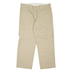 DICKIES Cargo Workwear Mens Trousers Beige Relaxed Straight W38 L30