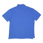 TOMMY HILFIGER Mens Blue Polo Shirt Short Sleeve Plain 2XL Cotton Blend