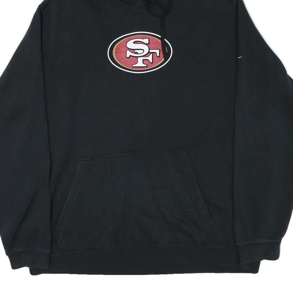 NIKE Mens Black San Francisco 49ers Pullover Hoodie 2XL NFL Sportswear