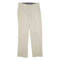 DICKIES Mens Beige Regular Fit Straight Leg Trousers W29 L30 Workwear Zip