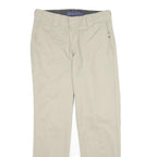 DICKIES Mens Beige Regular Fit Straight Leg Trousers W29 L30 Workwear Zip