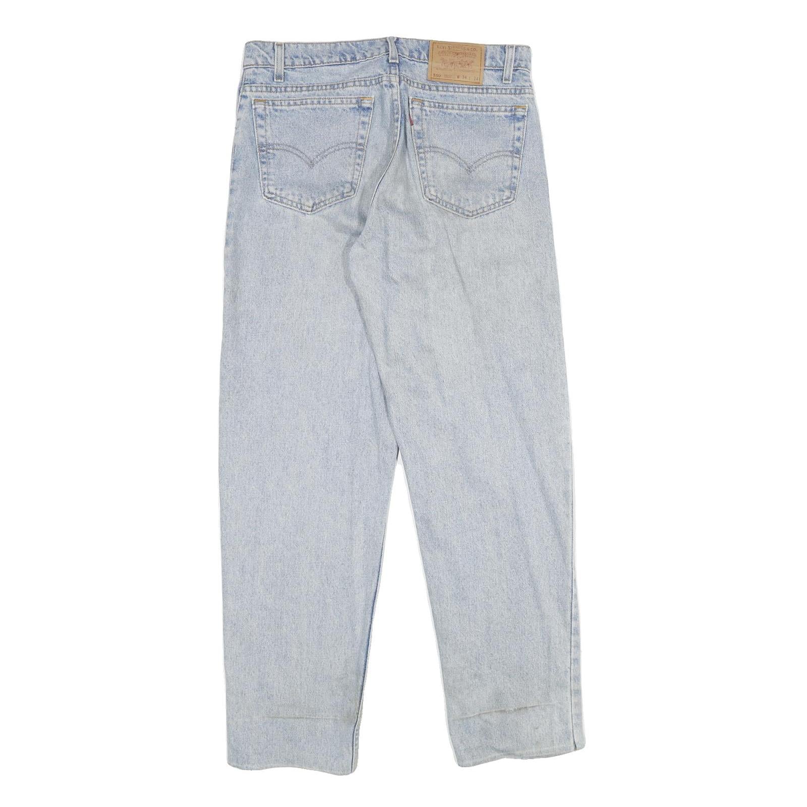 LEVI'S 550 Relaxed Mens Jeans Blue Denim W34 L31 Classic Cotton Zip