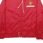 BOY SCOUTS OF AMERICA Mens Red Nylon Bomber Jacket M Plain Zip Lightweight