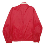 BOY SCOUTS OF AMERICA Mens Red Nylon Bomber Jacket M Plain Zip Lightweight