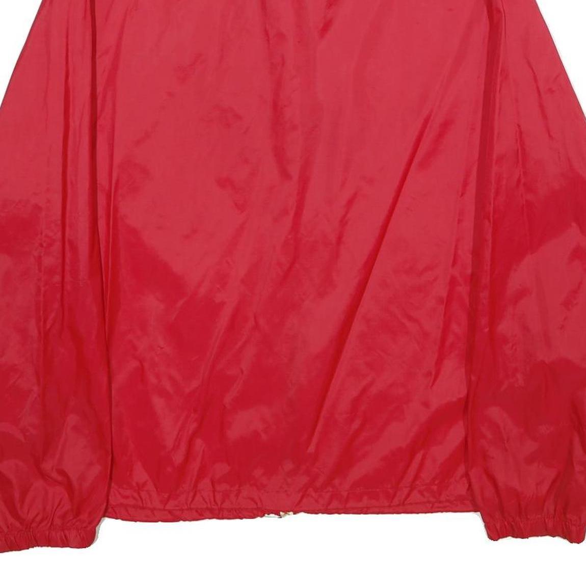 BOY SCOUTS OF AMERICA Mens Red Nylon Bomber Jacket M Plain Zip Lightweight