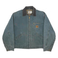 CARHARTT  J43 HTG Detroit Mens Hunter Green Workwear Jacket XL Cotton Zip Up